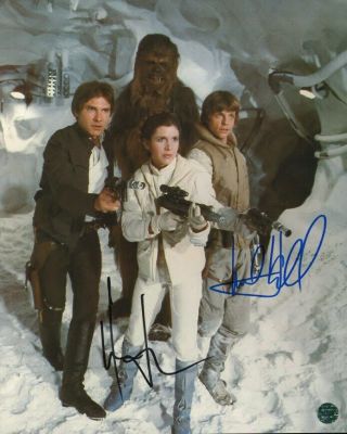 Harrison Ford Mark Hamill Autographed 8 X 10 Photo Actors Star Wars