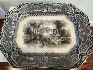 Athens W.  Adams & Sons Ironstone Serving Platter