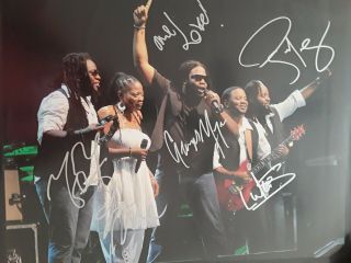 Morgan Heritage 16x20 Reggae Autograph.  From Jsa