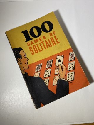 Old Stock Antique Vintage 100 Games Of Solitaire Card First Edition 1939