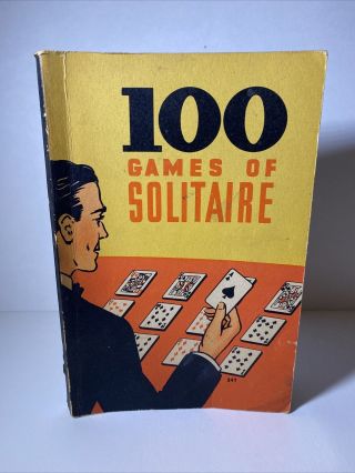 Old Stock Antique Vintage 100 Games of Solitaire Card First Edition 1939 2