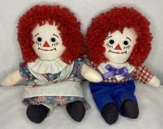 Vintage 1991 8” Raggedy Ann And Andy By Applause