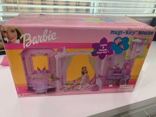Barbie Pink Portable Fold Up Magi - Key Doll House Cottage By Mattel 2000