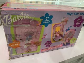 Barbie Pink Portable Fold Up Magi - Key Doll House Cottage by Mattel 2000 2