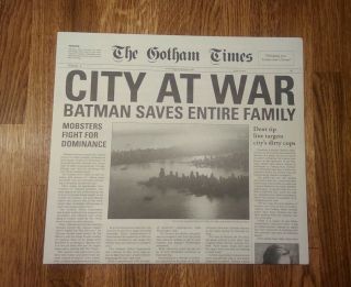 The Dark Knight - Gotham Times Promotional Newspaper - Batman Joker - Very Rare