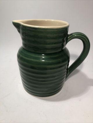 Emile Henry Vintage Green 6 1/2 " Ceramic Pitcher France