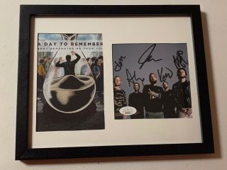 A Day To Remember Band Autographed Signed Framed Cd Cover With Jsa Nn92374