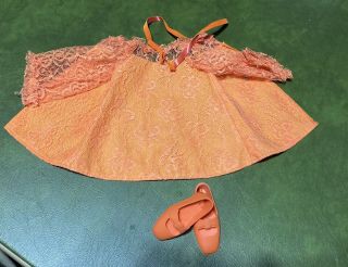 1969 Crissy Doll Orange Dress And Shoes Ideal