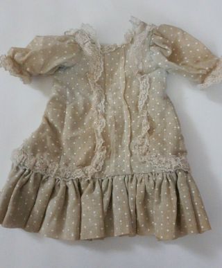 Gorgeous Antique Cotton Dress For French Or German Bisque Doll