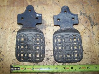 Set Of 2 Matching Antique Cast Iron Buggy Steps - Wagons,  Coaches