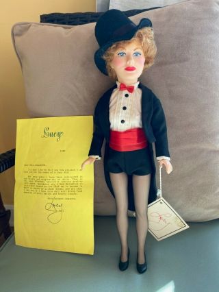 Vintage 1985 Effanbee Lucy Doll Legend Series Heritage " Lucille Ball " With Note
