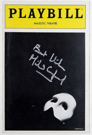 Michael Crawford Signed Phantom Of The Opera Playbill