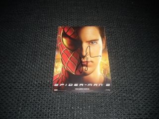 Spider - Man Signed Tobey Maguire Autographed 4x6 Inch Autograph Card Inperson