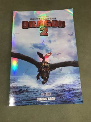 Signed How To Train Your Dragon 2 Poster - Bonnie Arnold & Dean Dubois