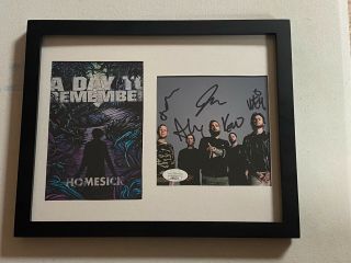 A Day To Remember Band Autographed Signed Framed Cd Cover With Jsa Nn92371