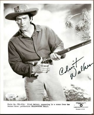 Clint Walker Signed 8x10 Photo " Cheyenne,  Yellowstone Kelly " Jsa