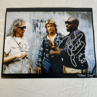 Rowdy Roddy Piper “they Live” Autographed Movie Picture 10x8 John Carpenter