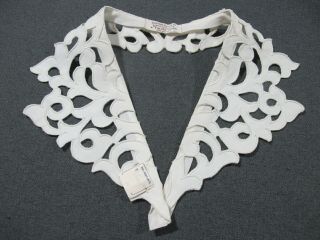 Vintage Baar & Beards Top Hit W Germany Cut Work Embroidery Lace Large Collar