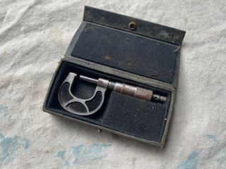 Antique 1920s Central Scientific Company Chicago Micrometer Metric Caliper