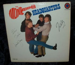 The Monkees Autographed Record Album Signed By Davy Peter Mickey 1967 Authentic