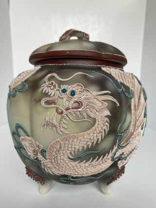 Nippon Moriage Dragon Dragonware Biscuit Or Cracker Jar