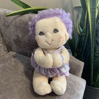 Vintage 1985 Hugga Bunch Impkins - 18 " Plush Loveable Doll With Out Baby - Purple