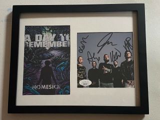 A Day To Remember Band Autographed Signed Framed Cd Cover With Jsa Nn92370