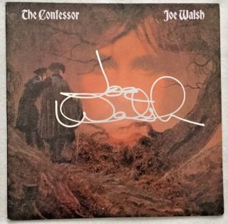 Autographed Joe Walsh " The Confessor " Vinyl,  " Rick The Bass Player " (r.  I.  P. )