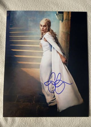 Emilia Clarke Signed Game Of Thrones Photo 11x14 Autograph