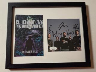 A Day To Remember Band Autographed Signed Framed Cd Cover With Jsa Nn92373