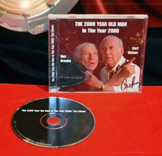 Signed Mel Brooks & Carl Reiner On The 2000 Year Old Man Cd Autograph,  Uacc