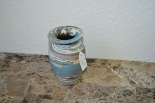 Antique Niloak Mission Vase 5 3/8 " Vintage Swirl Pottery