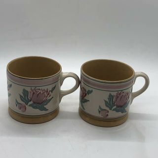 Set Of 2 Nicholas Mosse Pottery Pink Peonies,  Mugs,  -