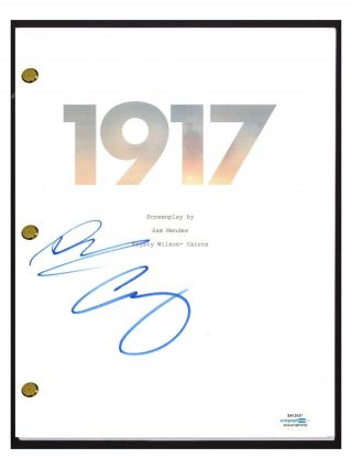 George MacKay & Dean - Charles Chapman Signed Autograph 1917 Movie Script ACOA 2