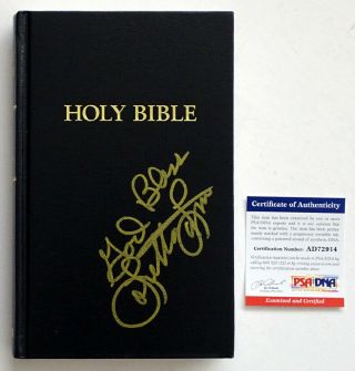 Loretta Lynn Signed Autograph In Holy Bible She Writes God Bless W/ Psa/dna