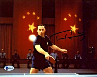 Tom Hanks Autographed 8 X 10 Forrest Gump Ping Pong Photo Beckett Bas