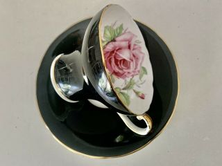 Rare Aynsley Cup And Saucer With Cabbage Rose,  Vintage Bone China,