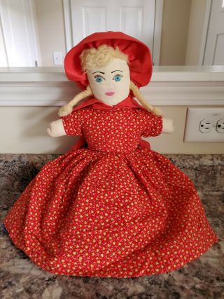Vintage Handmade Reversible Doll Of Little Red Riding Hood