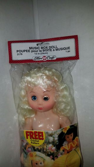 FIBER CRAFT MUSIC BOX DOLL,  13 INCHES,  3178 open package 2