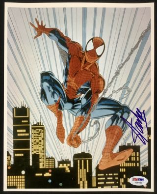 Stan Lee Signed Photo 8x10 Spider - Man Marvel Comic Artist Autograph Psa/dna