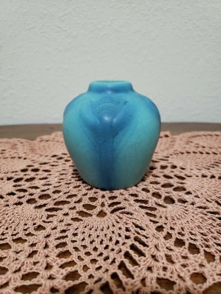 Vintage / Antique 1920s Van Briggle Ming Blue Miniature Tulip Vase