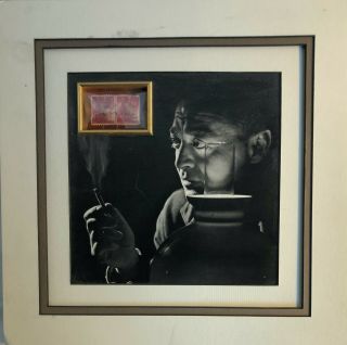 Peter Lorre Autograph On Postage Stamps,  Mounted On Matted Photograph