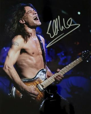 Eddie Van Halen Guitar Legend Personally Autographed/signed Photo (8x10)