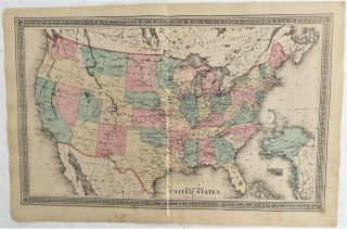 1876 Ny United States Indian Territory From Franklin County Antique Atlas Map