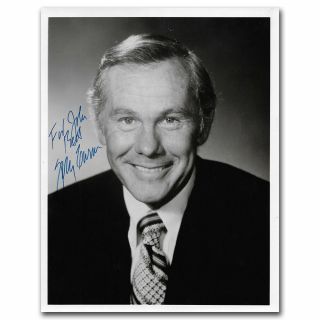Johnny Carson Autographed 7x9 Photo - Personalized For John
