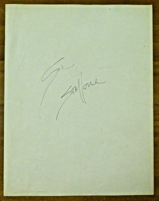 Sylvester Stallone Signed Vintage 8.  5x11 Paper