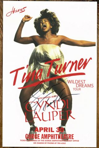 Tina Turner Autographed Gig Poster