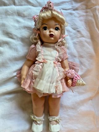 Vintage Terri Lee 1999 3875/5000 Doll 16” Tagged Dress Hat Sku 042 - 027