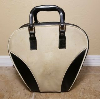 Vintage Retro Black/cream Bowling Ball Bag