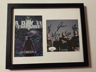 A Day To Remember Band Autographed Signed Framed Cd Cover With Jsa Nn92372